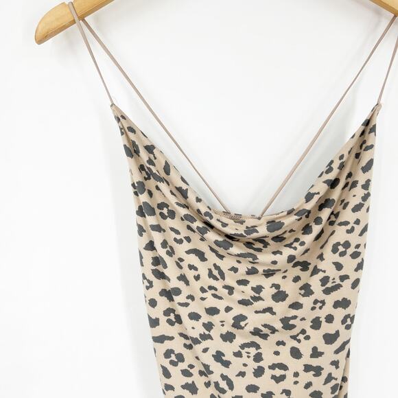 Abercrombie & Fitch Animal Print Cowl Neck Bodysuit Size Medium - Picture 7 of 8